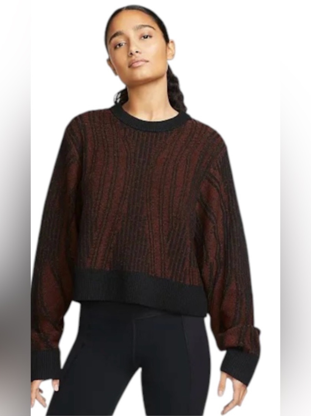 Women’s Nike Yoga Oversized Cropped Crewneck Sweater